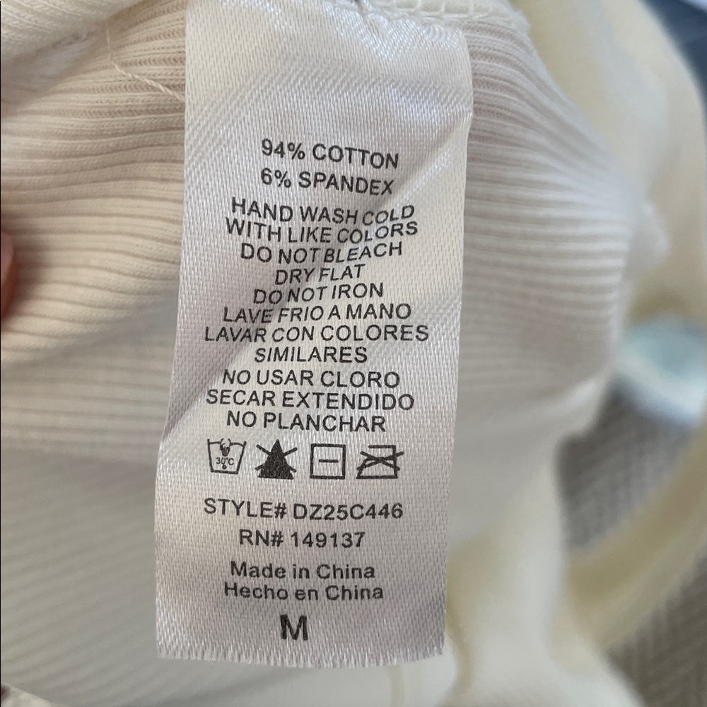 Cream Ribbed Tank Top - Picture 4 of 4